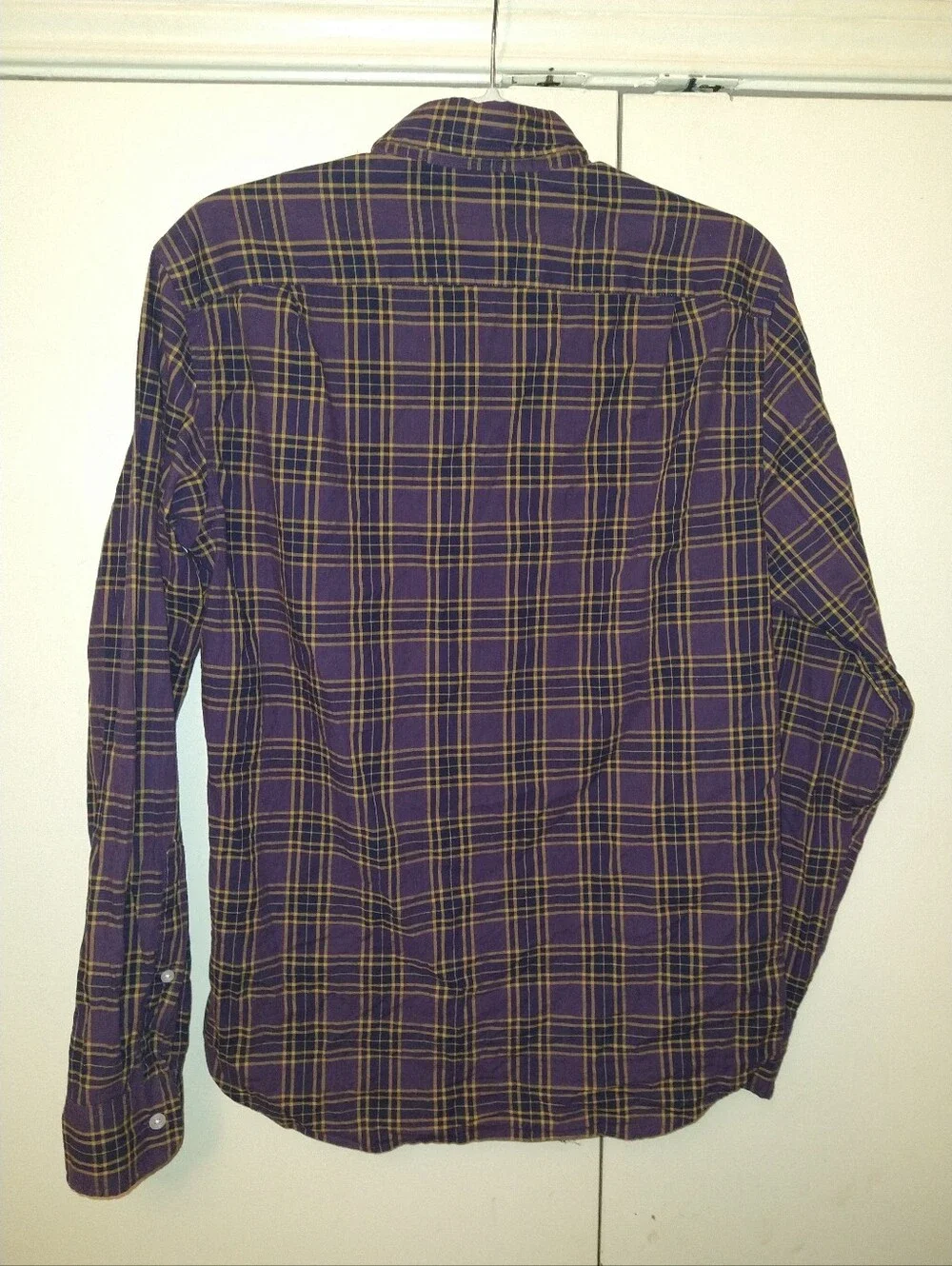 J Crew Mercantile Flex Slim Plaid Long Sleeve Button Down Shirt Men's sz Small.